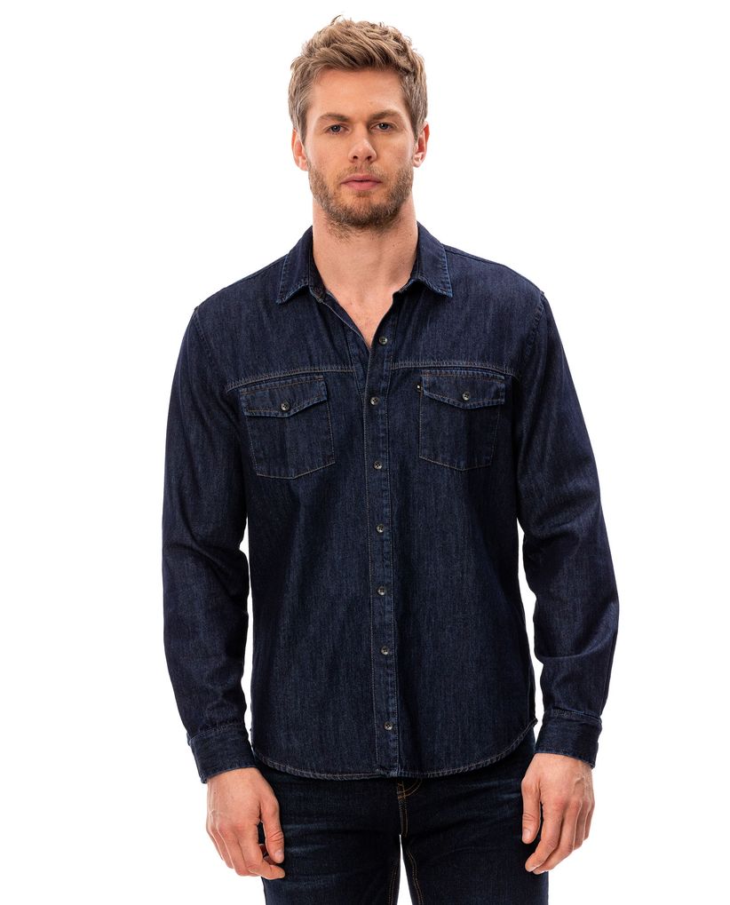 Camisa en denim para hombre