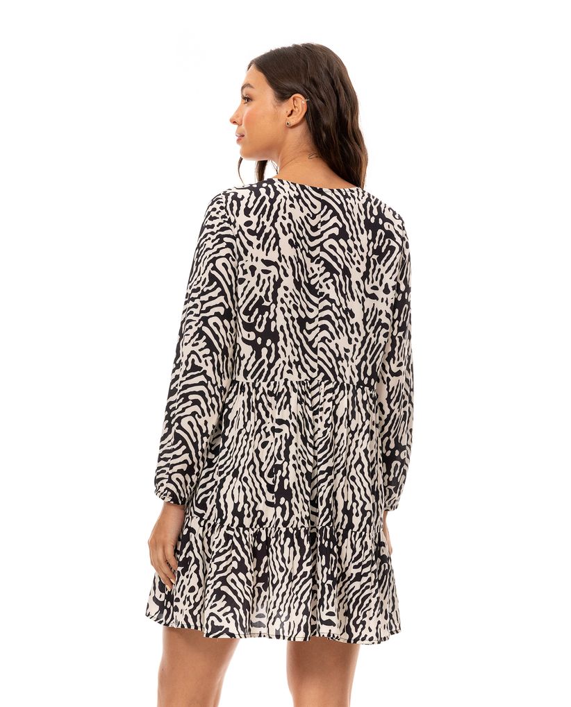 Vestido con escote en V para mujer