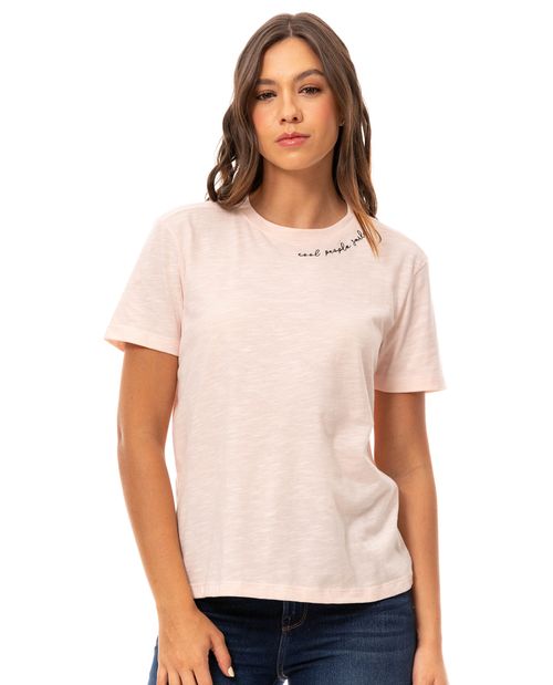 Camiseta con detalle bordado para mujer