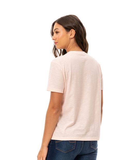 Camiseta con detalle bordado para mujer