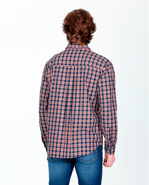Camisa con diseño a cuadros para hombre