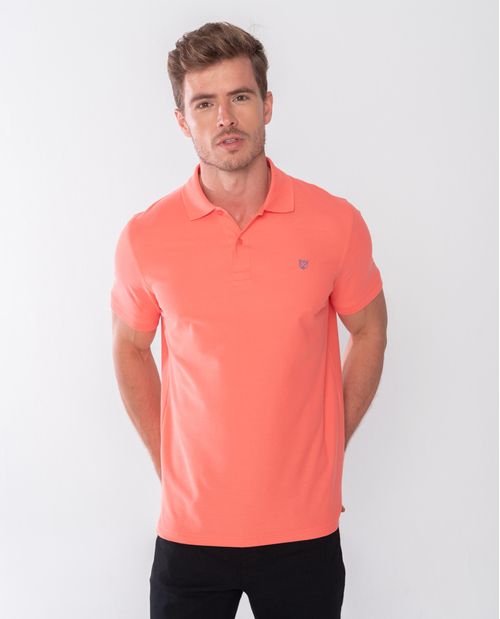 Polo con cuello tejido para hombre