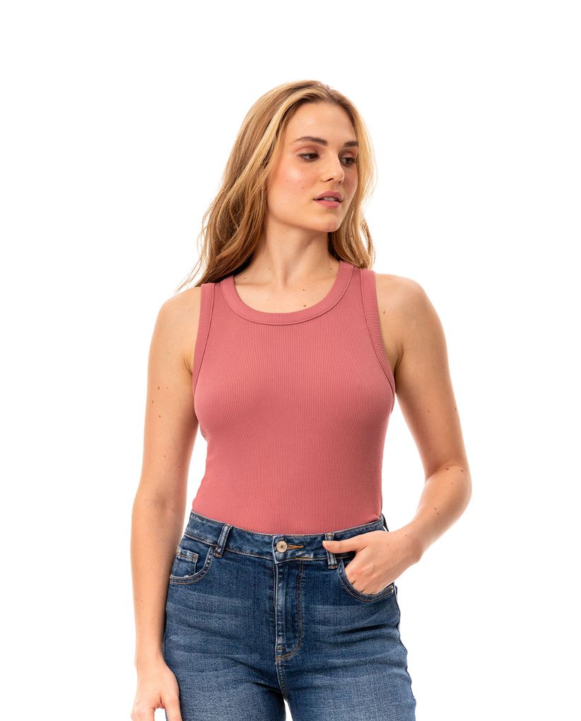 Camiseta básica manga sisa para mujer