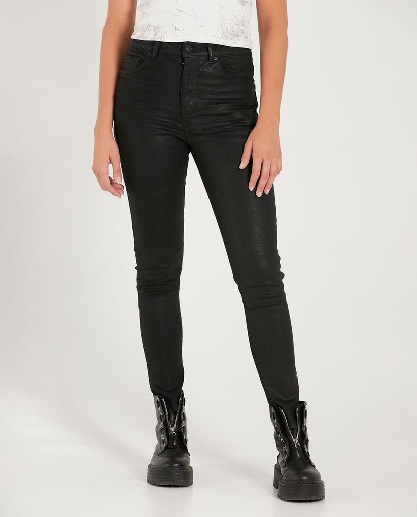 Jean Magic Up negro para mujer