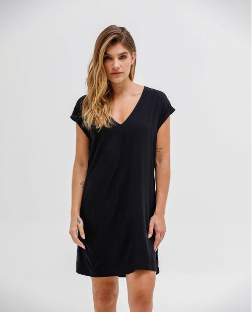 Vestido corto con bolsillos para mujer