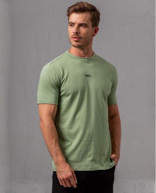 Camiseta con mini estampado en frente para hombre