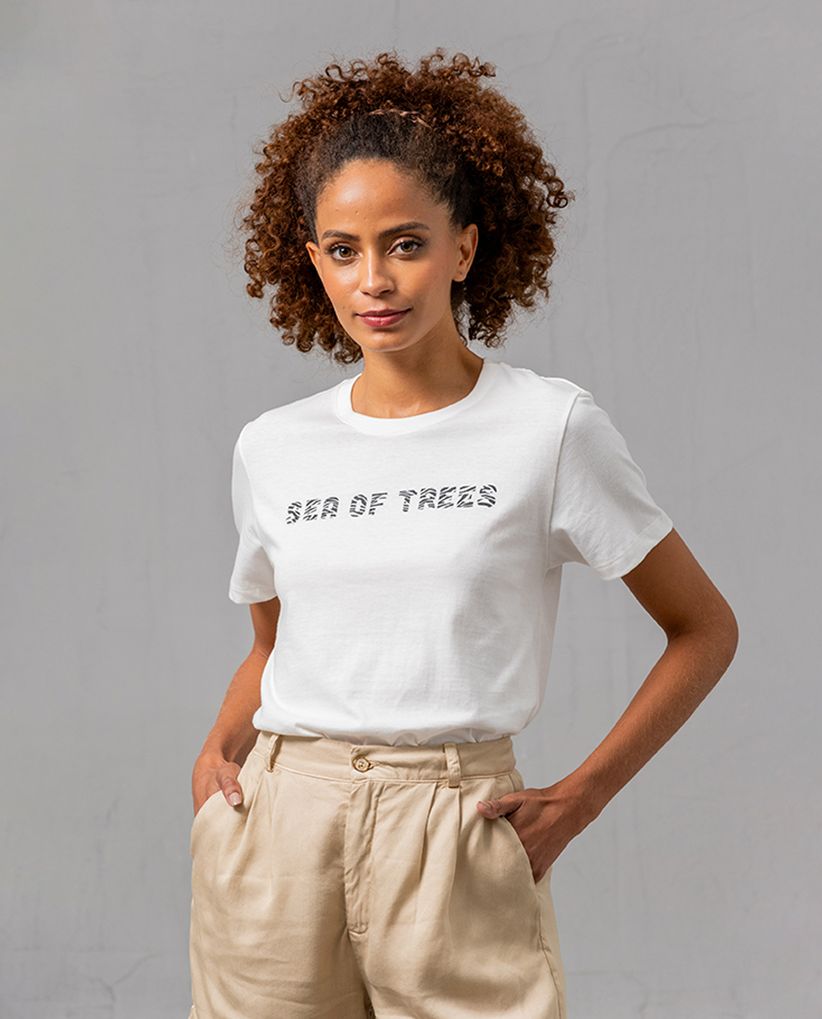 Camiseta en algodón estampada para mujer