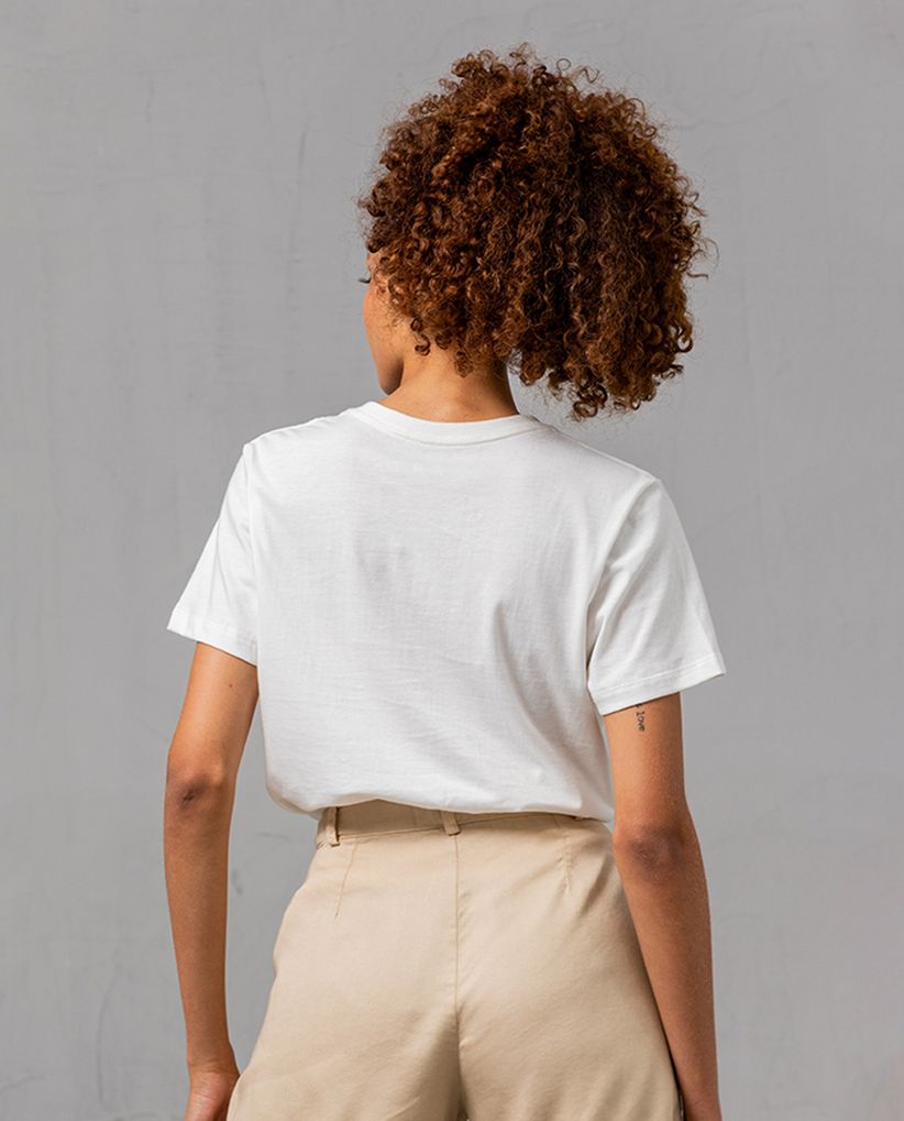 Camiseta en algodón estampada para mujer