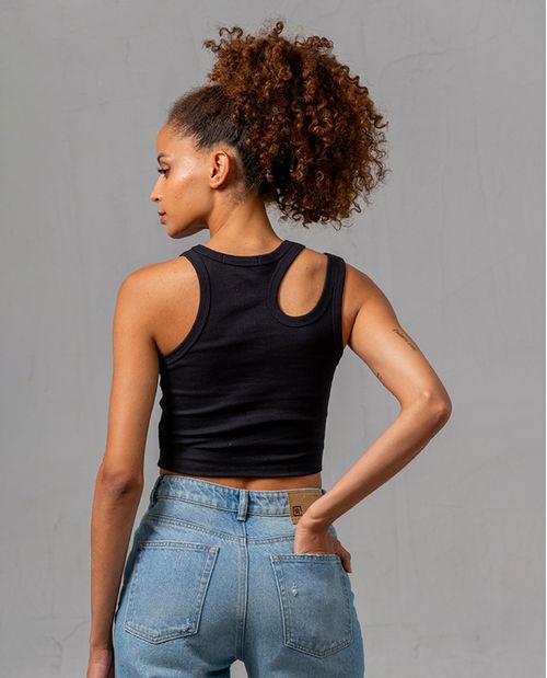 Camiseta con diseño cruzado para mujer