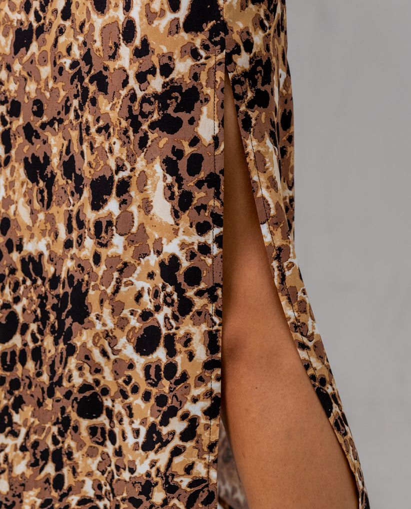 Falda con diseño animal print para mujer