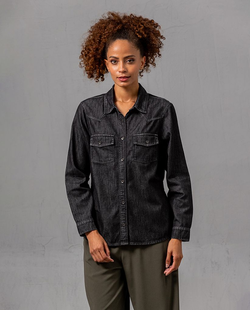 Camisa en denim para mujer