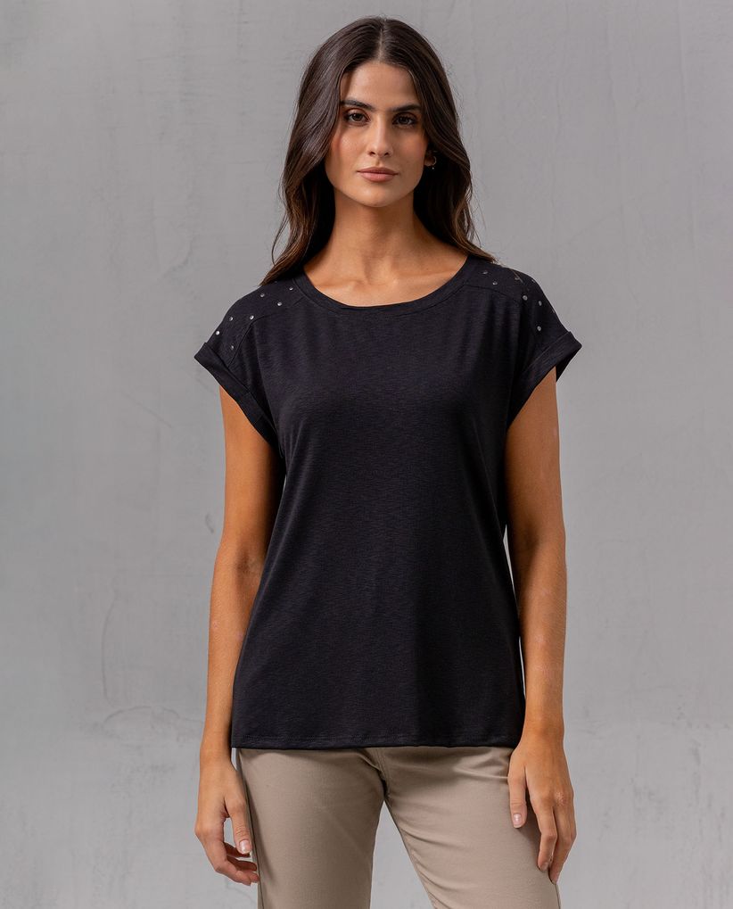 Camiseta con apliques para mujer