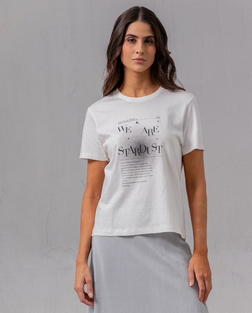 Camiseta en 100% algodón para mujer
