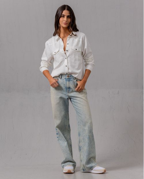 Camisa en denim para mujer