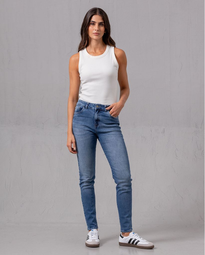 Jean Magic Up tono medio para mujer