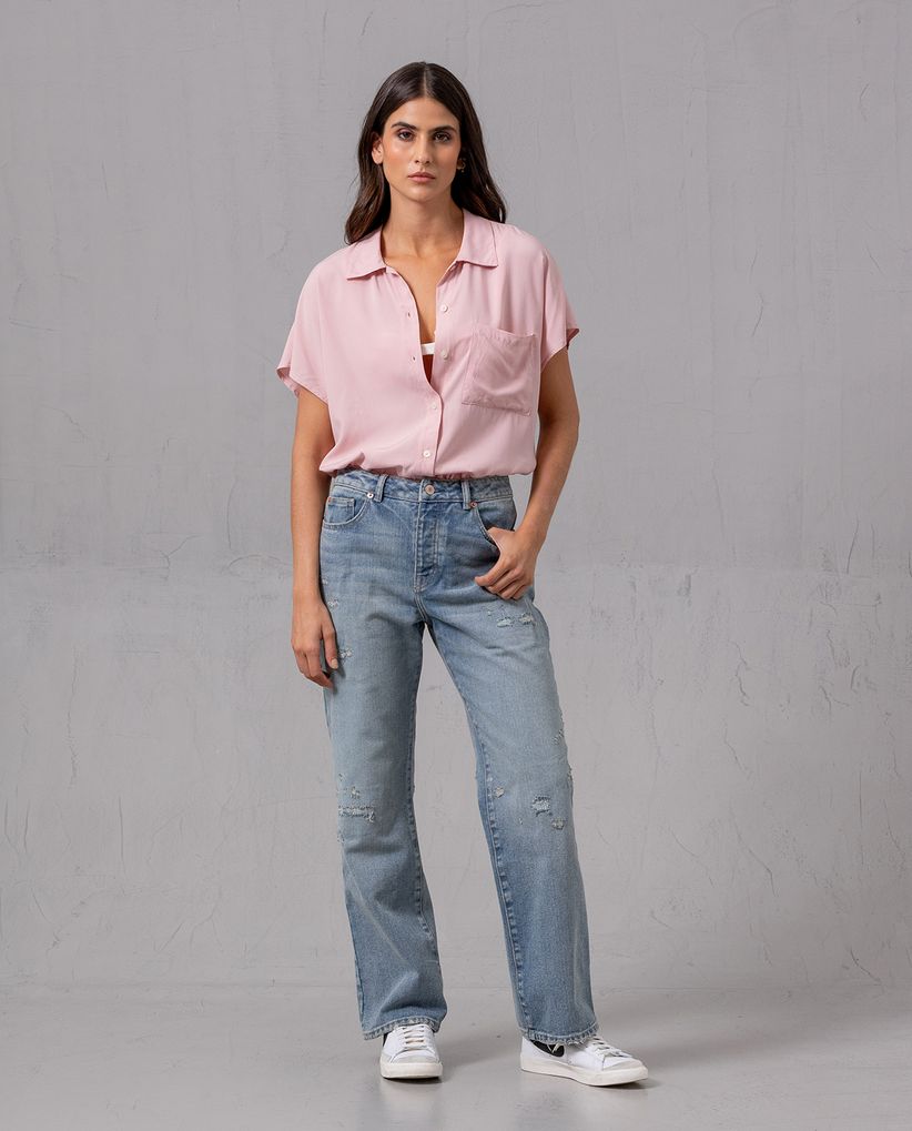 Camisa manga corta para mujer