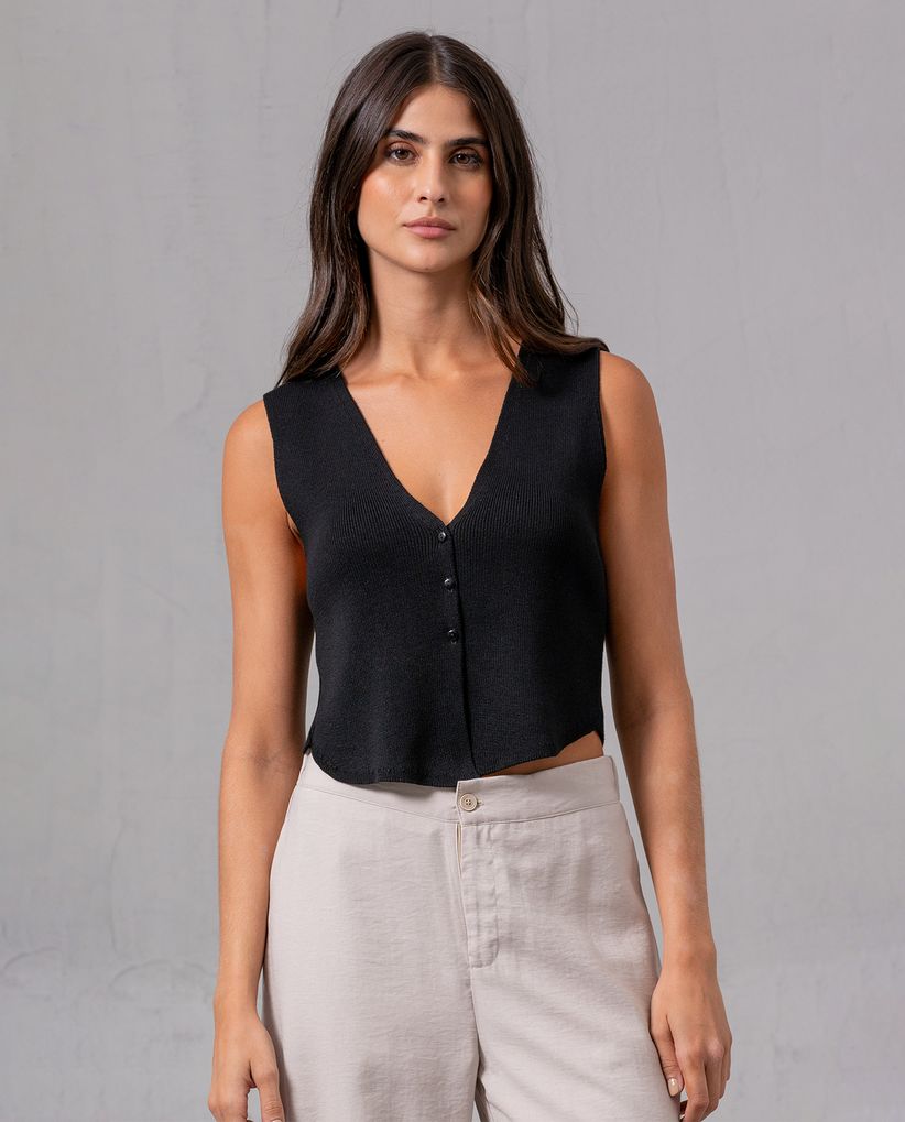 Chaleco tejido para mujer