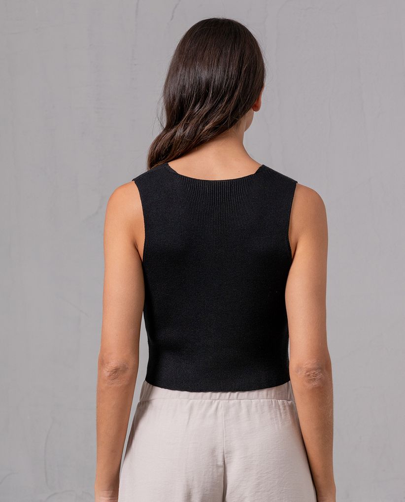 Chaleco tejido para mujer