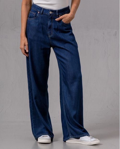 Jean Wide Leg en denim liviano para mujer