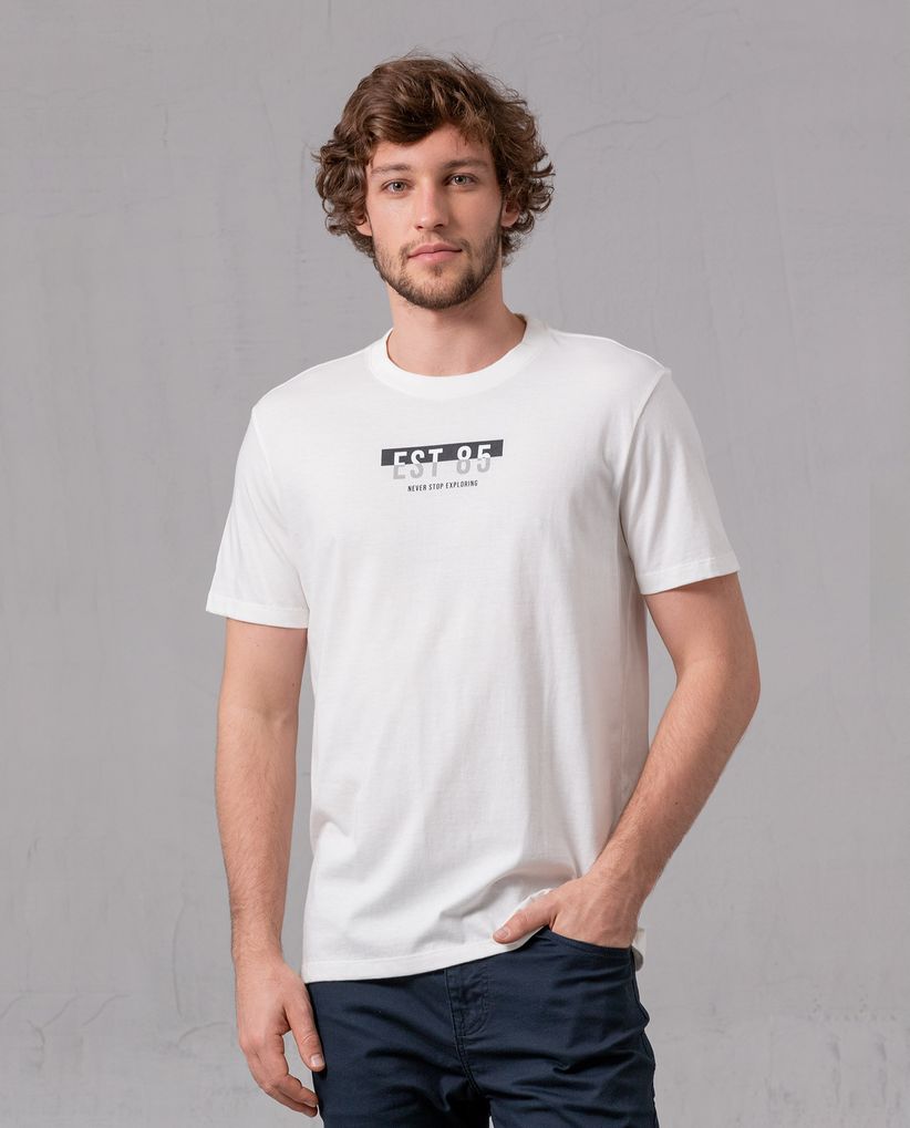 Camiseta básica estampada para hombre