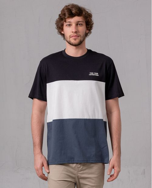 Camiseta en bloques de color para hombre