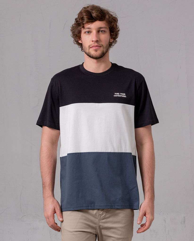 Camiseta en bloques de color para hombre
