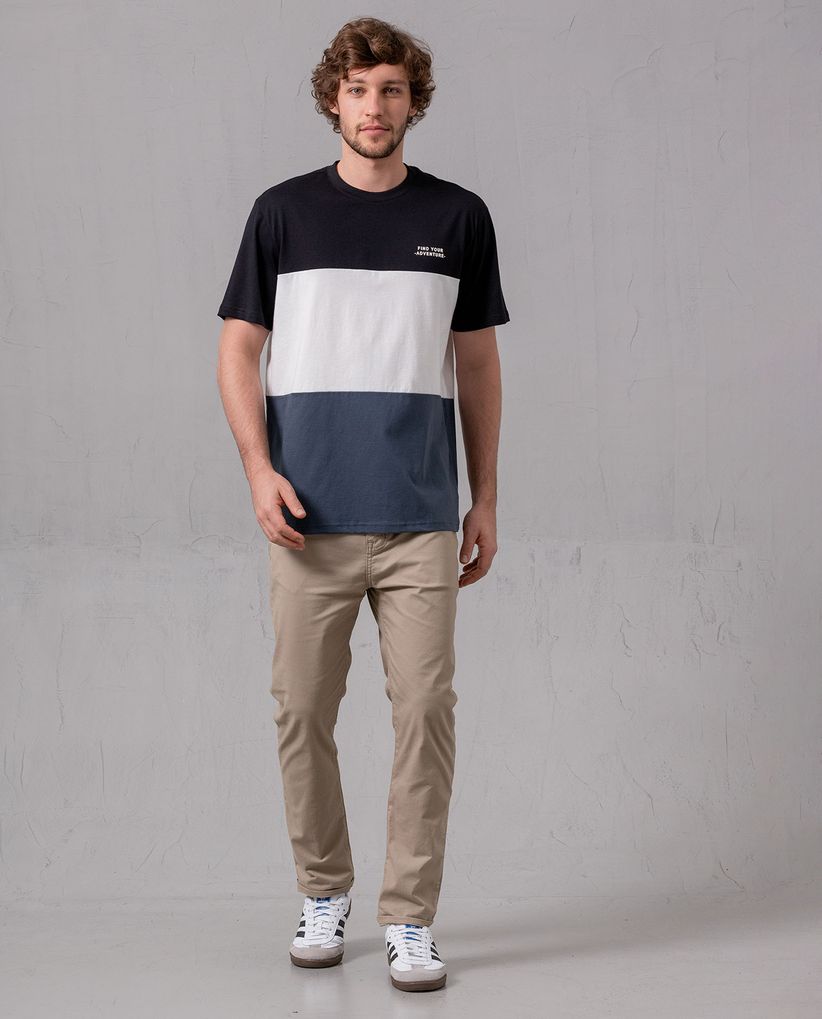 Camiseta en bloques de color para hombre