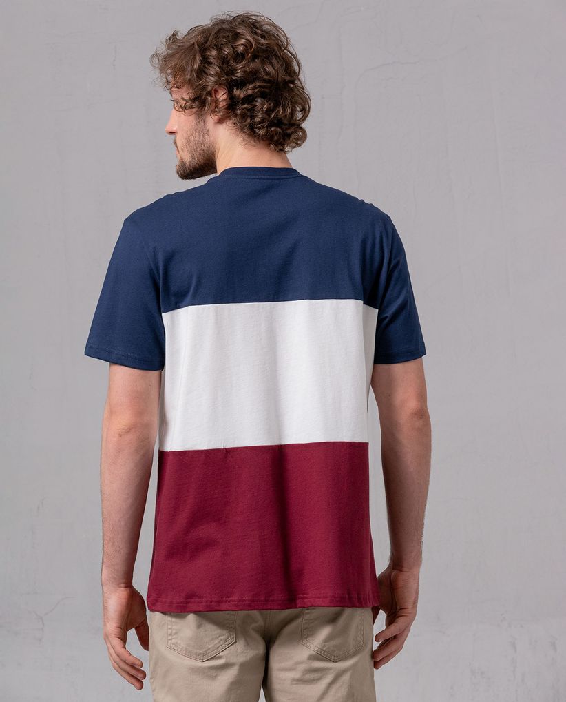 Camiseta en bloques de color para hombre