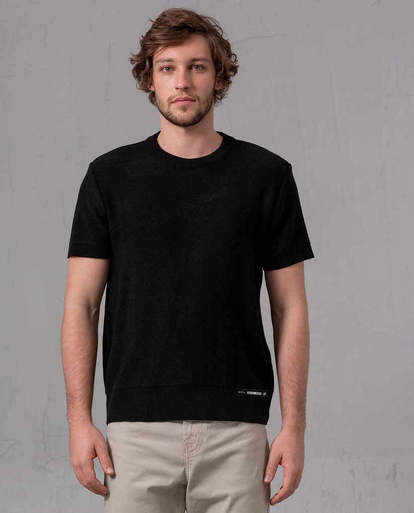 Camiseta básica con fajón para hombre