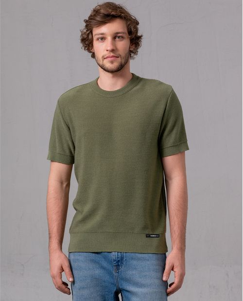 Camiseta básica con fajón para hombre