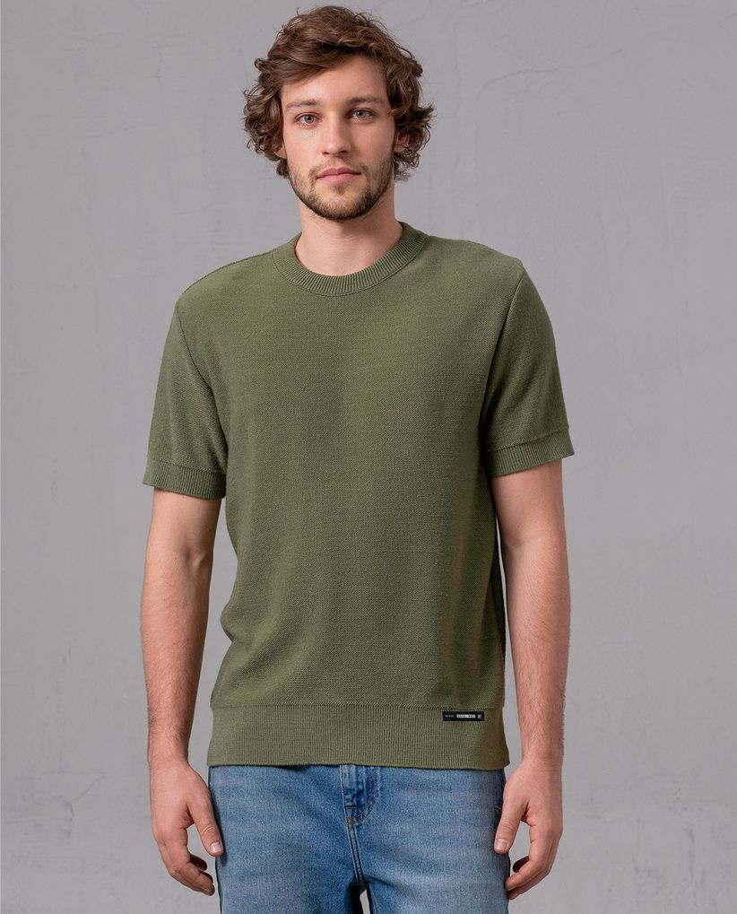 Camiseta básica con fajón para hombre