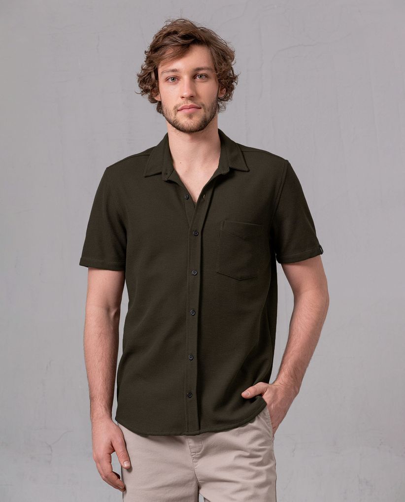 Camisa texturizada para hombre
