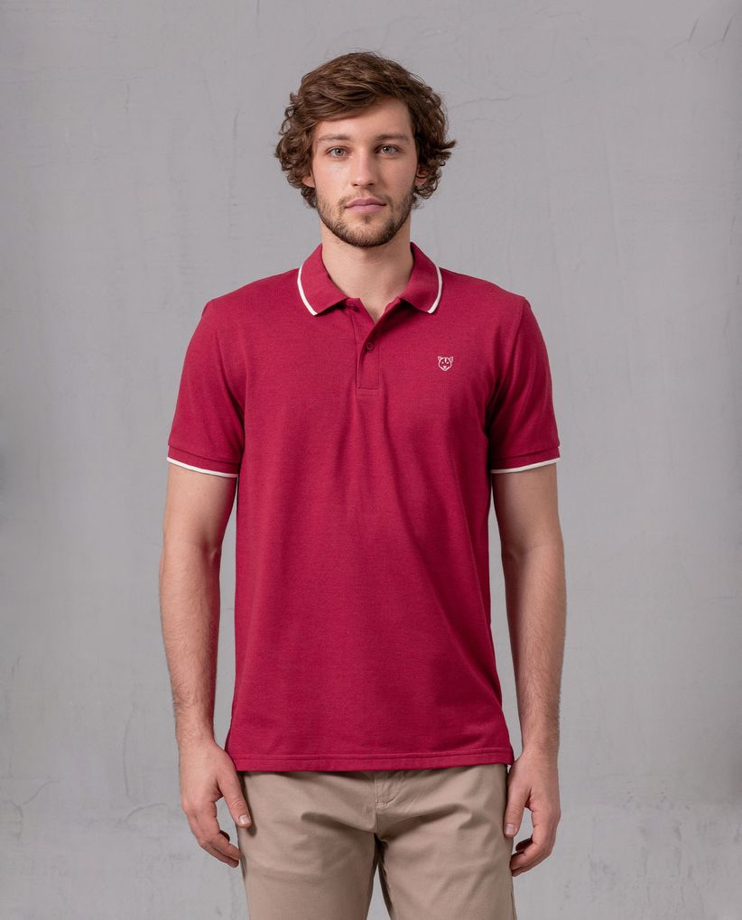 Polo con líneas de color para hombre