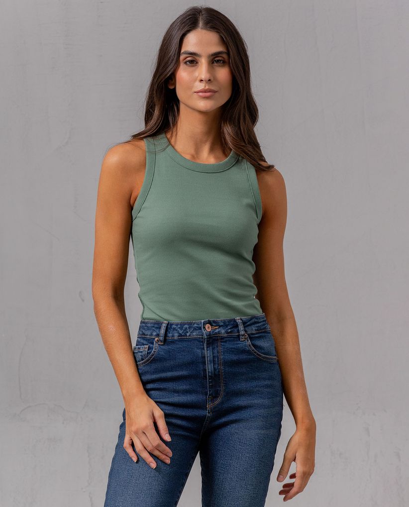 Camiseta básica manga sisa para mujer