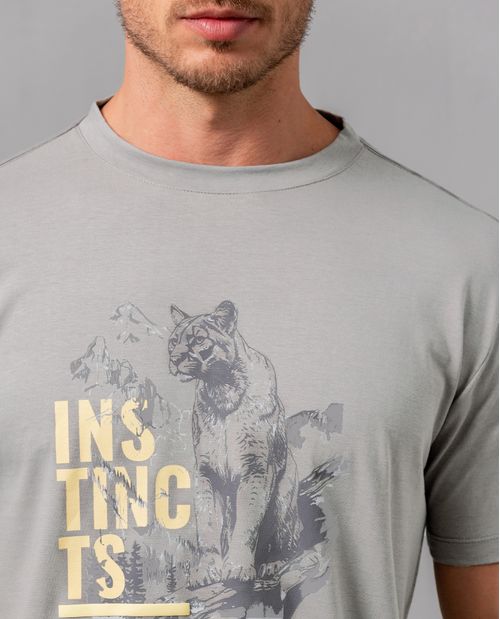 Camiseta básica estampada para hombre