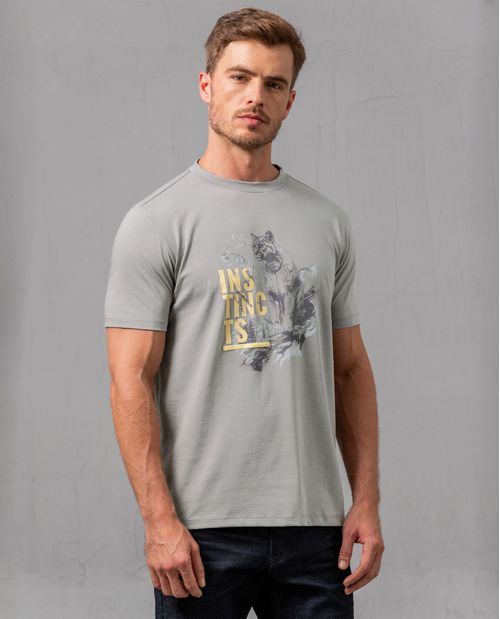 Camiseta básica estampada para hombre