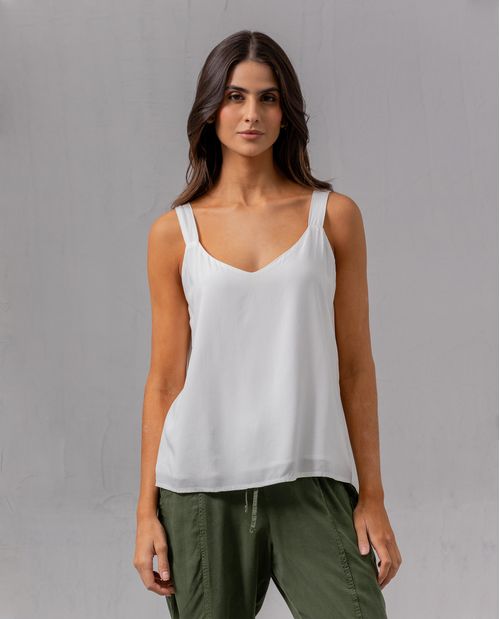Camisa con escote V para mujer