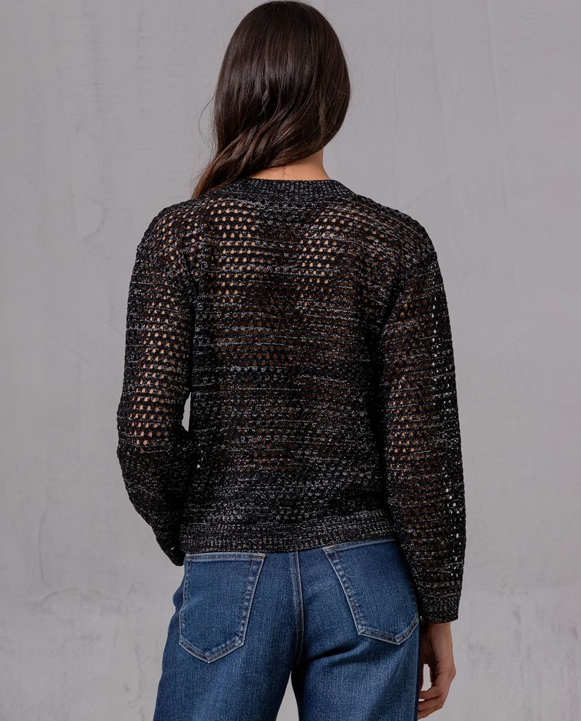 Buzo tejido con diseño de estrella para mujer