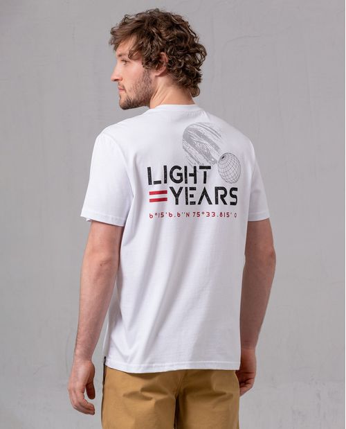 Camiseta con doble estampado para hombre