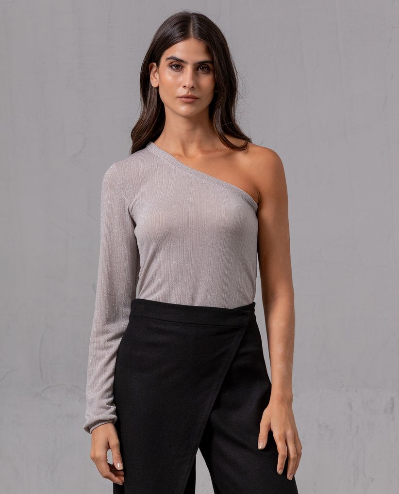 Camiseta de una sola manga para mujer