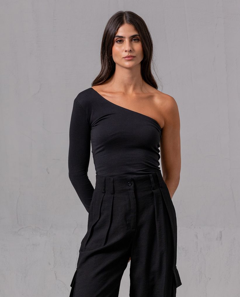 Camiseta de una sola manga para mujer