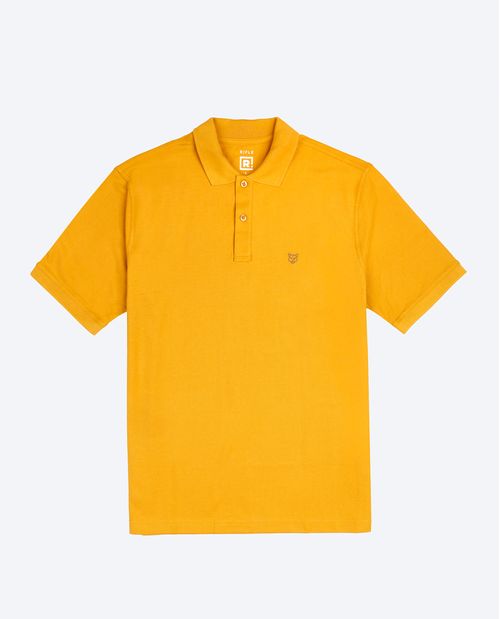 Polo con cuello tejido para hombre