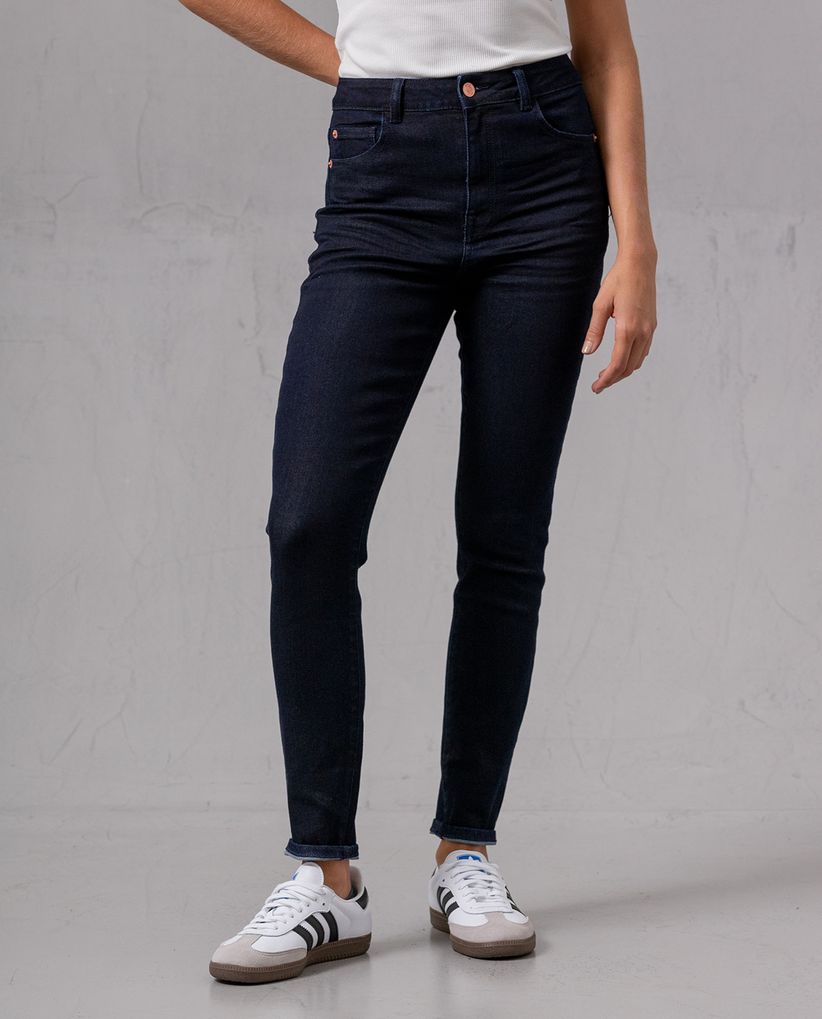 Jean Skinny con arrugas 3D para mujer