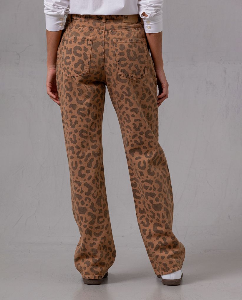 Pantalón Straight animal print para mujer