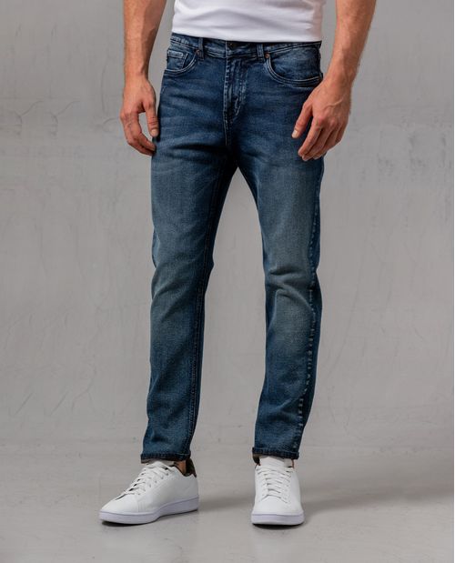 Jean Slim tono oscuro para hombre