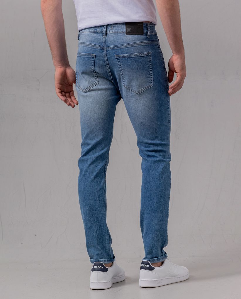Jean Slim medio claro para hombre