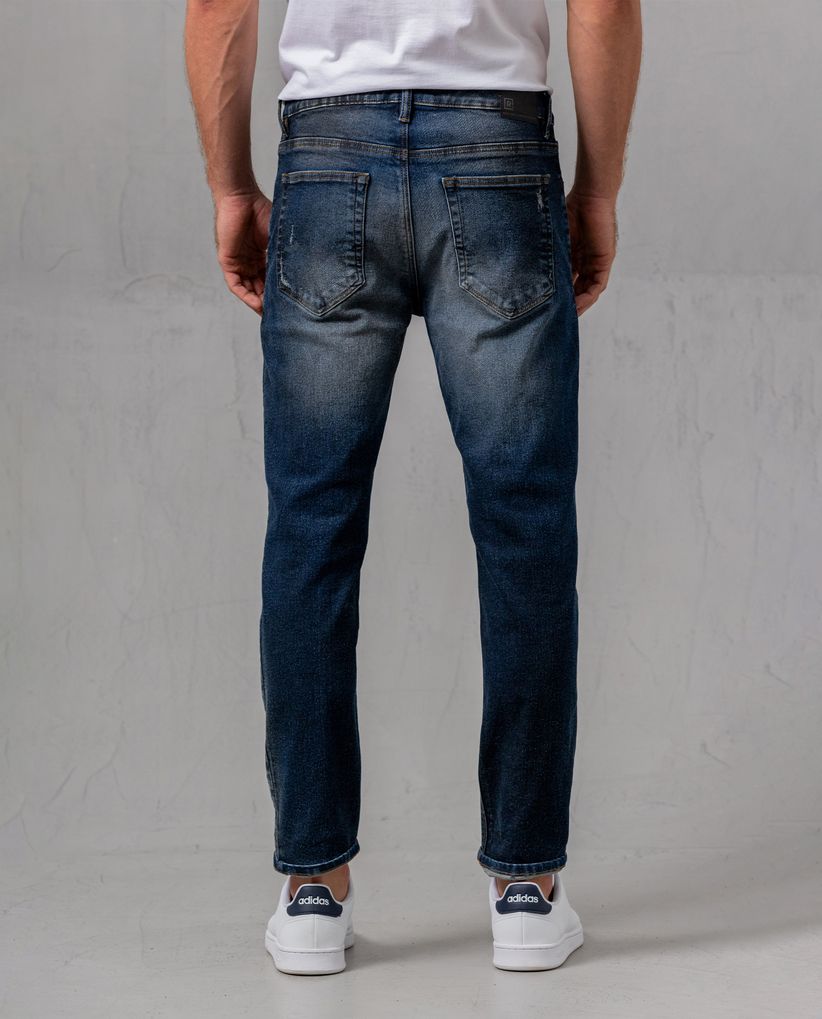 Jean Slim tono oscuro para hombre