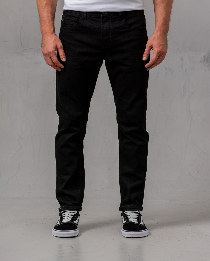 Jean Slim black denim para hombre
