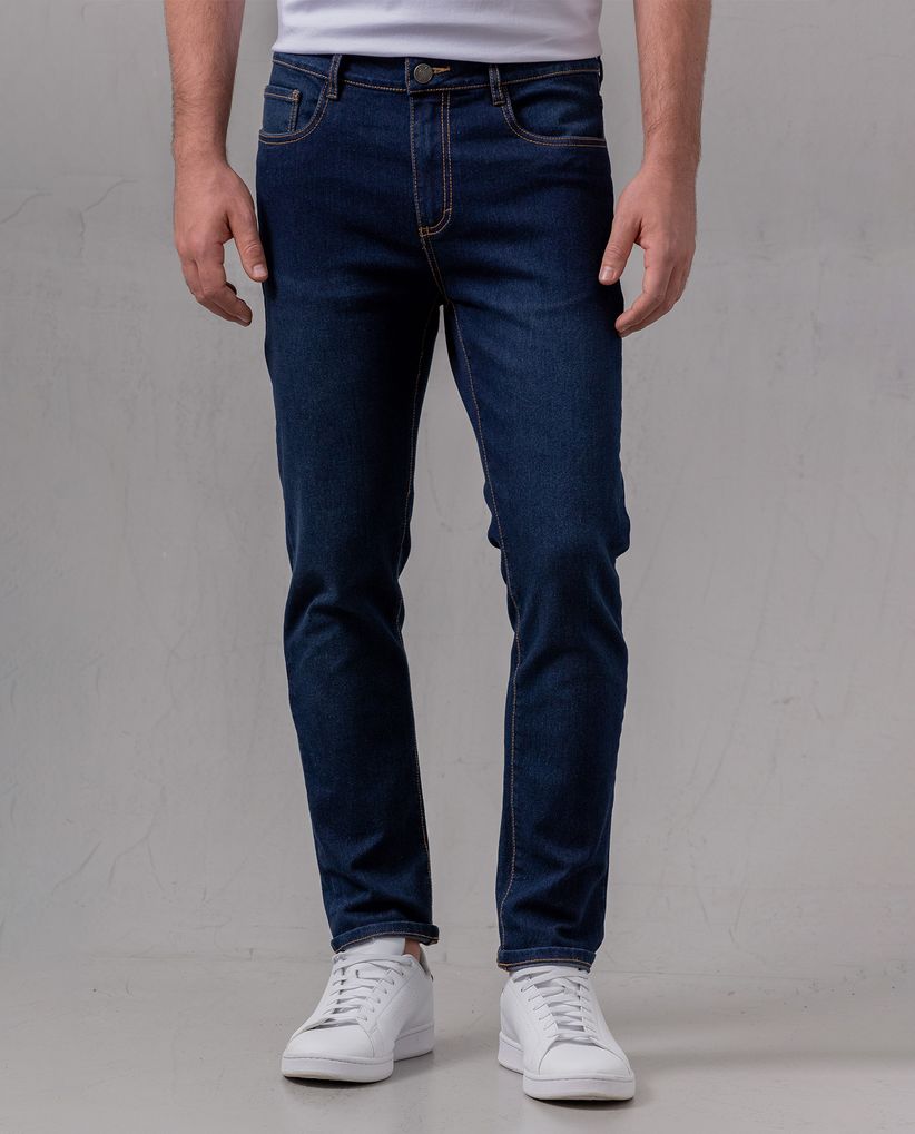 Jean Slim tono oscuro para hombre