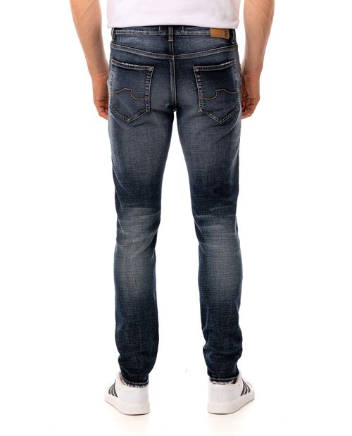 Jean Slim con desgastes localizados para hombre